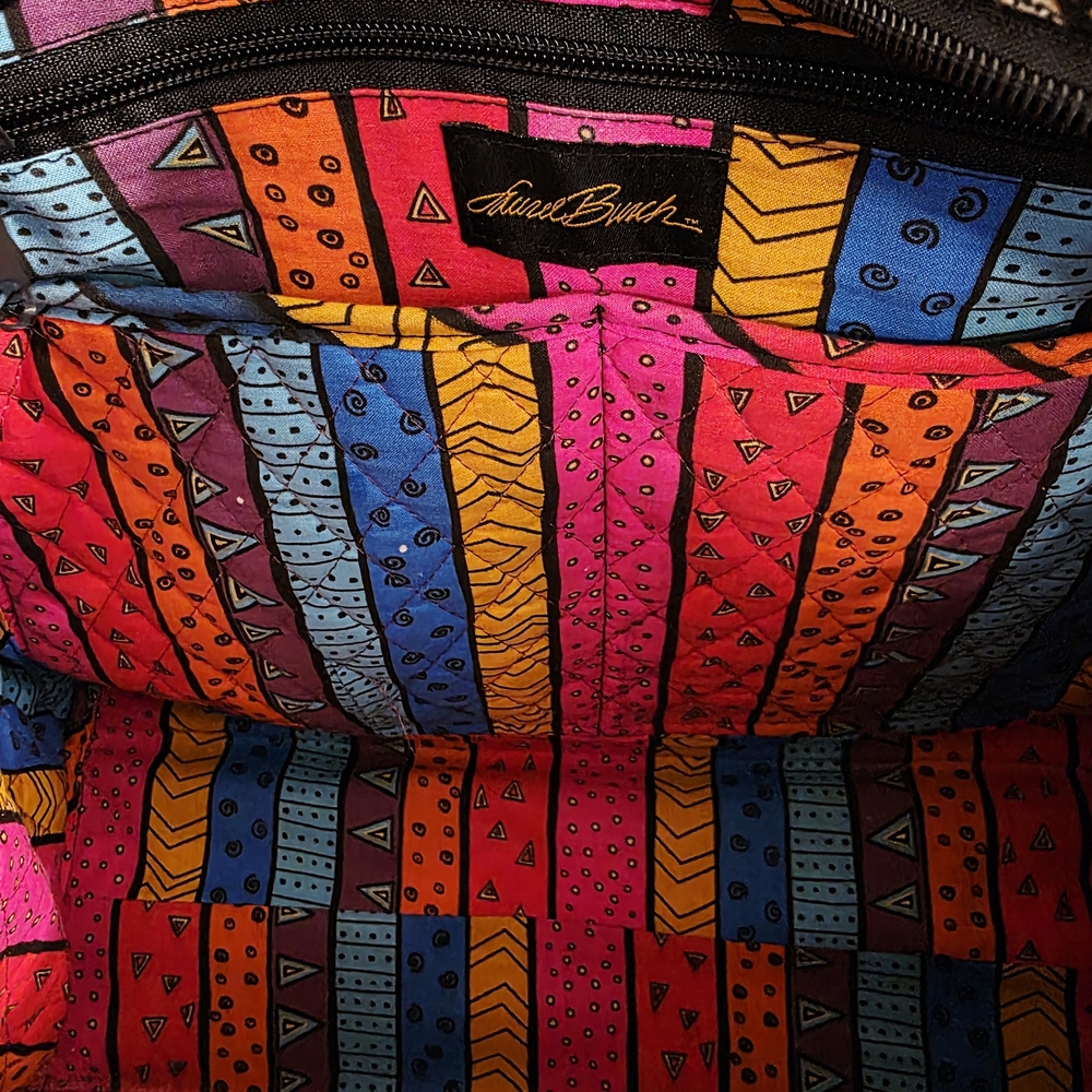 Laurel Burch Quilted Cat Print Large Tote Bag - Picture 7 of 14